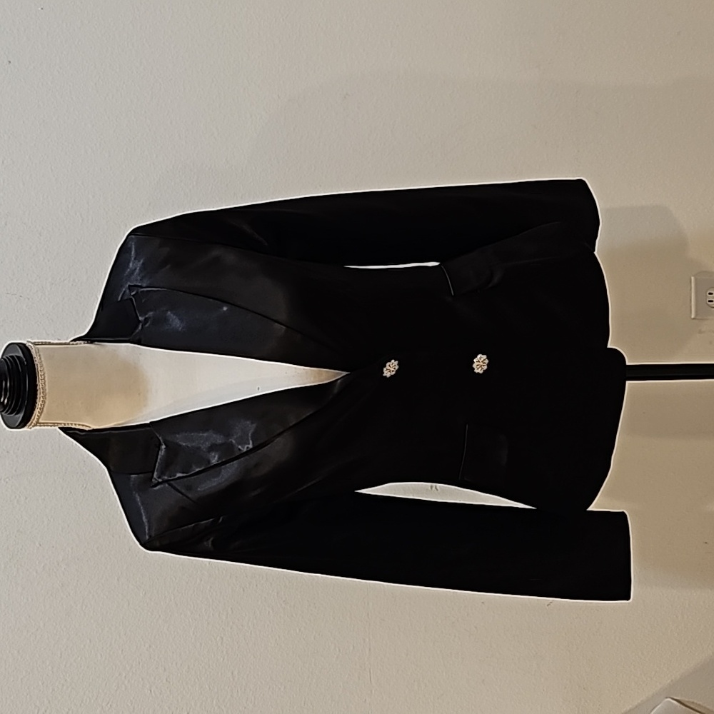 Wet Seal Satain Black Blazer Size M Dressy Party NWT - Picture 3 of 12